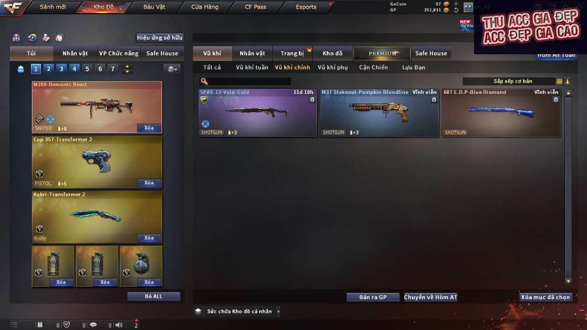 shop acc cf uy tin gia re